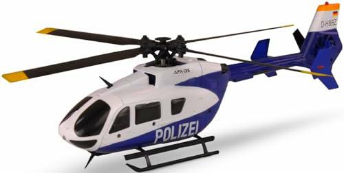 Amewi AFX-135 Helicóptero de policía 4 Canales 6G RTF Azul/Blanco RC Control Remoto