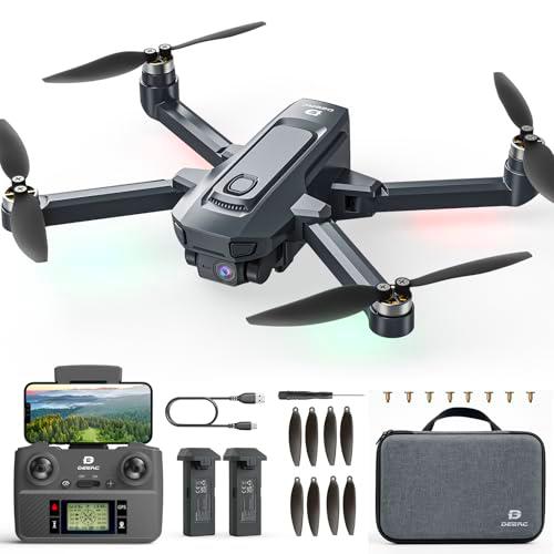 DEERC D35 Drone con Cámara 4K para Adultos, Cuadricóptero RC Plegable con Retorno Automático por GPS