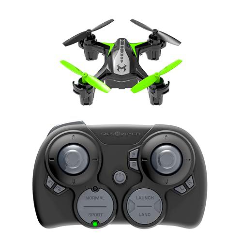 Sky Viper Dash Nano Drone negro/verde, 2 x 2 x 0.75 pulgadas