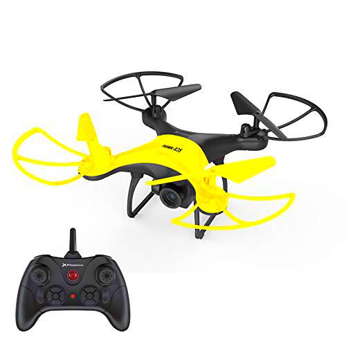 Phoenix Technologies - Drone hawk-x35 con Cámara 360p wifi 6 Ejes Hovering FPV Auto despegue y aterrizaje LEDs 3 velocidades