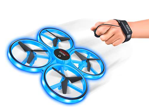 FLYBOTIC Flashing Dron teledirigido Luminoso-Mando a Distancia doble-360º Flips-Vuelo estacionario-Juguete Infantil-A Partir de 8 años