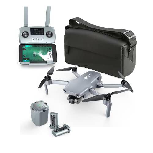 HUBSAN ZINO MINI PRO, 249g Ultraligero y Plegable GPS Mini Drone,Evitación de obstáculos 3D,3 ejes Gimbal,4K 30fps Cámara,6KM FPV Transmisión de video,40 minutos,Versión de dos baterías(64G)