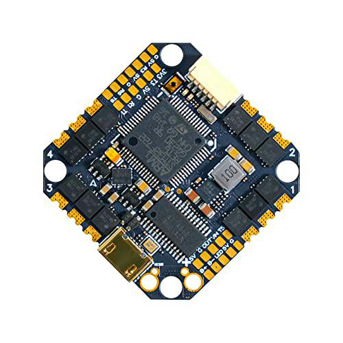 BETAFPV F722 35A 2-6S AIO Brushless Flight Controller V2 with BLHeli_32 ESC No RX with ICM42688 Gyro 16MB BlackBox for 4-5'' Drone Quadcopters like Pavo30 X-Knight 5'' TWIG XL Drone Quadcopter