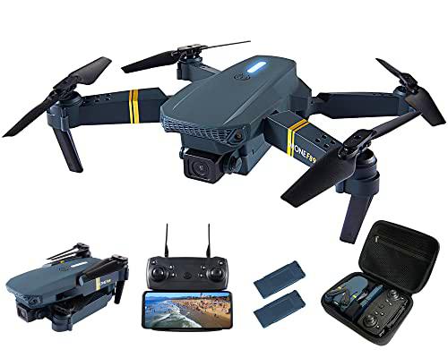 CHUBORY F89 Drone para principiantes de larga duración WiFI FPV con cámara para adultos y niños HD 120º gran angular Quadcopter con posicionamiento óptico de flujo (2 baterías) V2