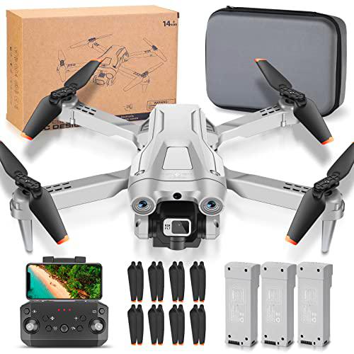 NMY Drone Con Cámara 2K HD, Drone Plegable Con 3 Baterías 60 Minutos De Largo Tiempo De Combate