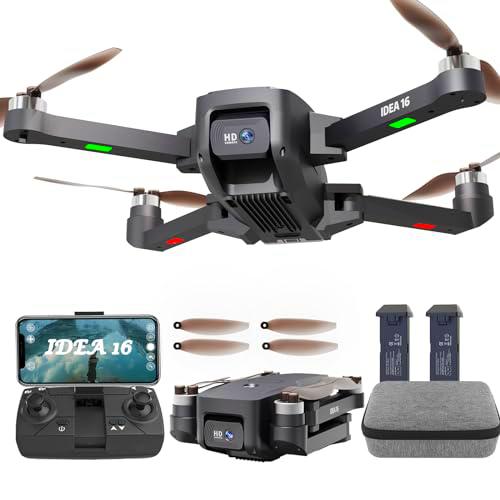 le-idea Drone con Camara 4K, IDEA16P 5GHz WIFI FPV Dron con 2 Camaras